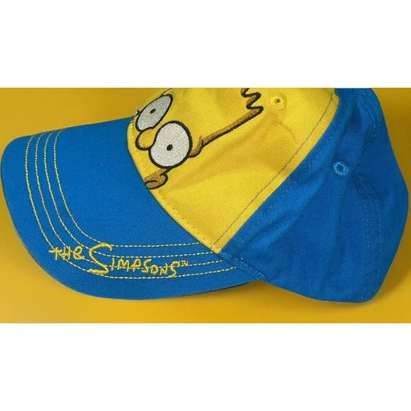 THE SIMPSONS Universal Studios BART Simpson Hat Cap Kids size Youth Blue/yellow - Picture 3 of 8